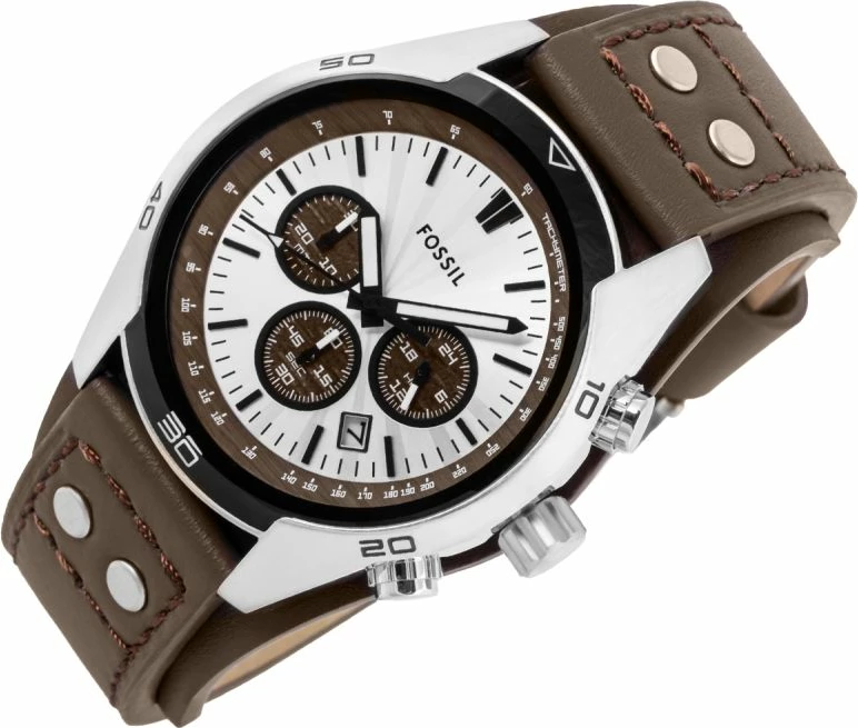 Orë dore për meshkuj Fossil Coachman CH2565, kafe