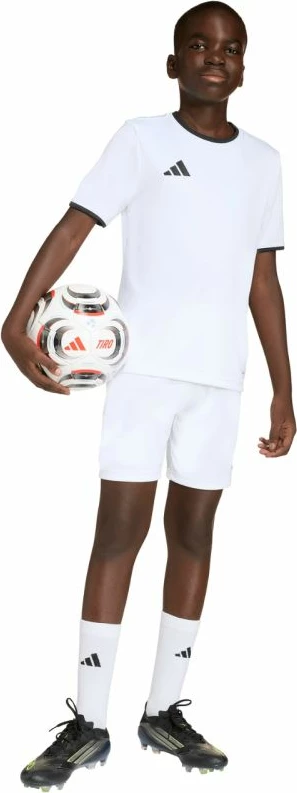 Fanellë futbolli për fëmijë adidas, e bardhë dhe e zezë
