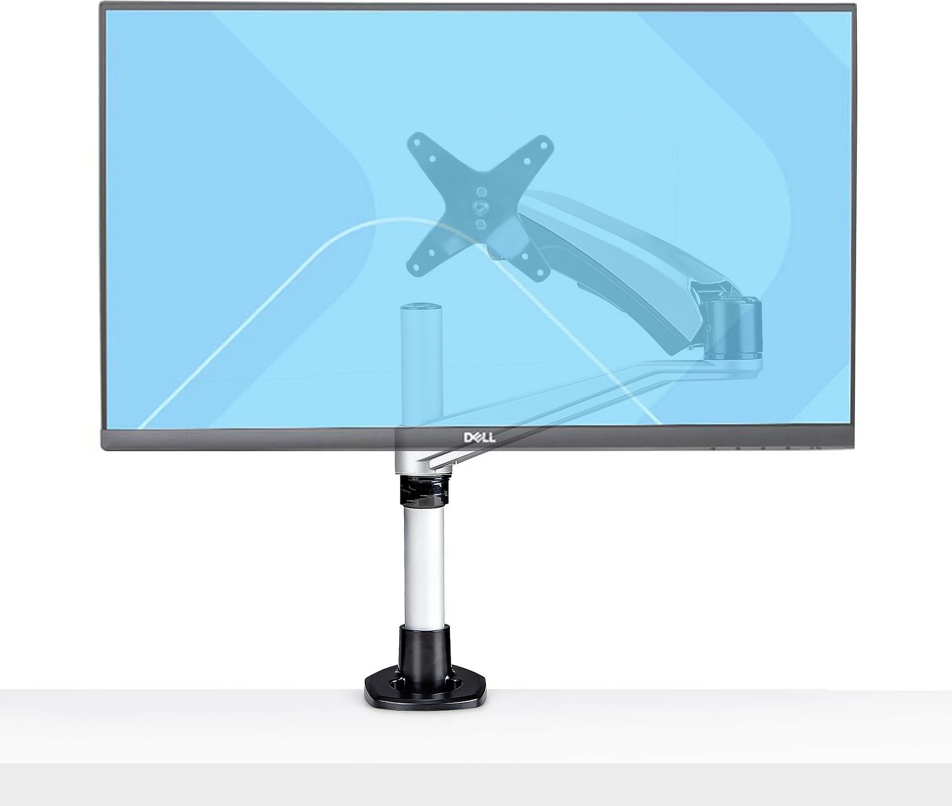 Mbajtëse monitori tavoline StarTech, VESA 75x75/100x100, për 17-30", 9 kg, e zezë/argjendtë
