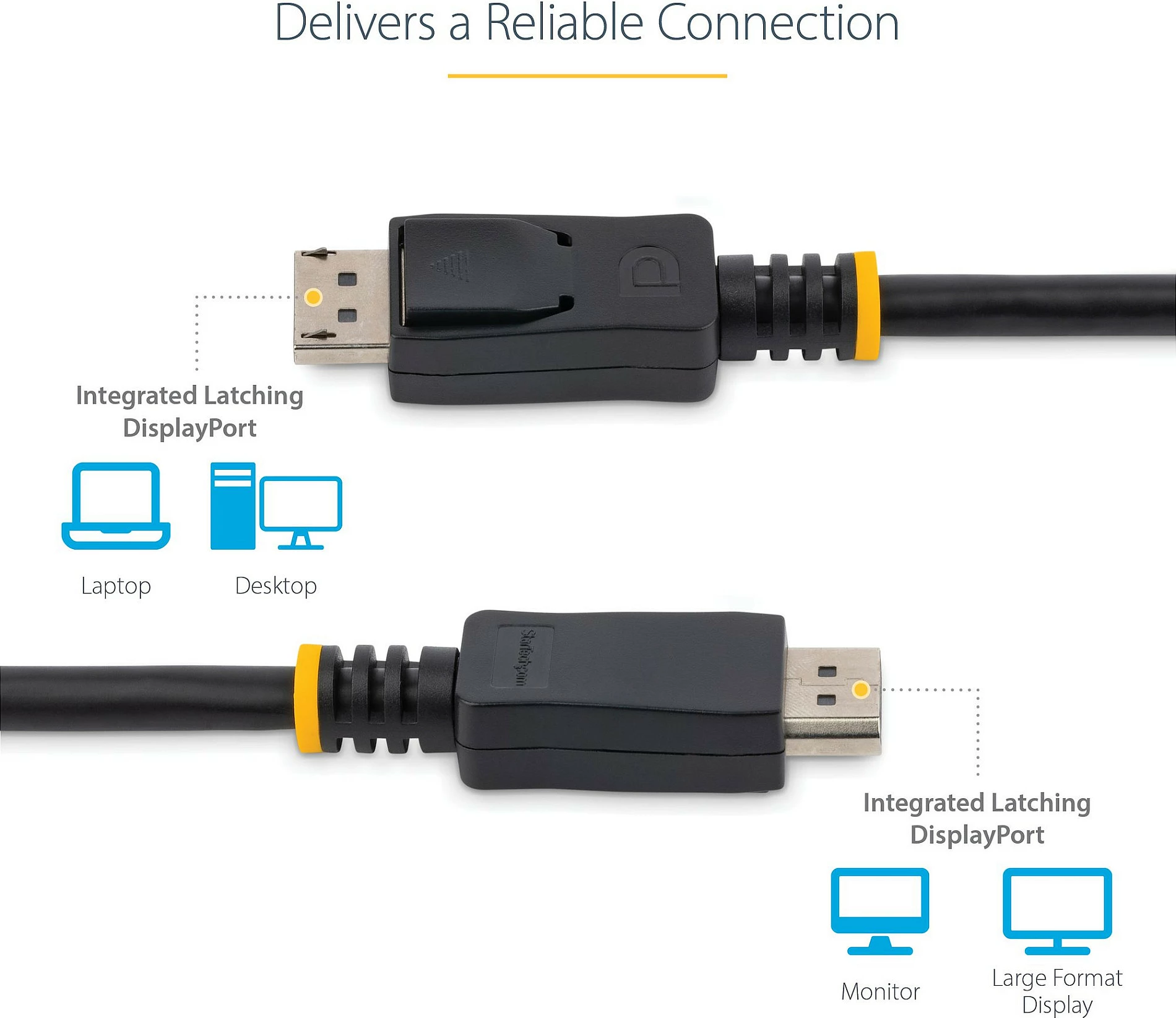 Kabllo DisplayPort StarTech DISPL1M, DP 1.2, 1m, 4K@60Hz, e zezë