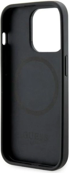 Mbështjellës Guess GUHMP14XHGCFSEK për iPhone 14 Pro Max 6.7", G Cube Stripes MagSafe, i zi