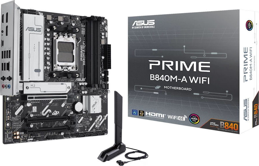 Pllakë amë ASUS PRIME B840M-A WIFI, mATX, AM5, DDR5