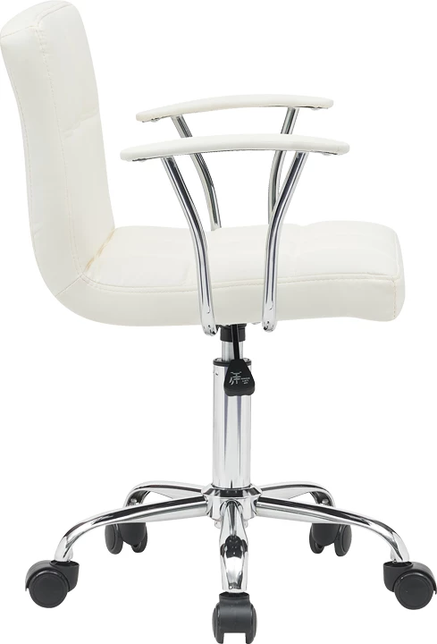 Karrige zyre Buleco pu e bardhë 56x46x74-86cm