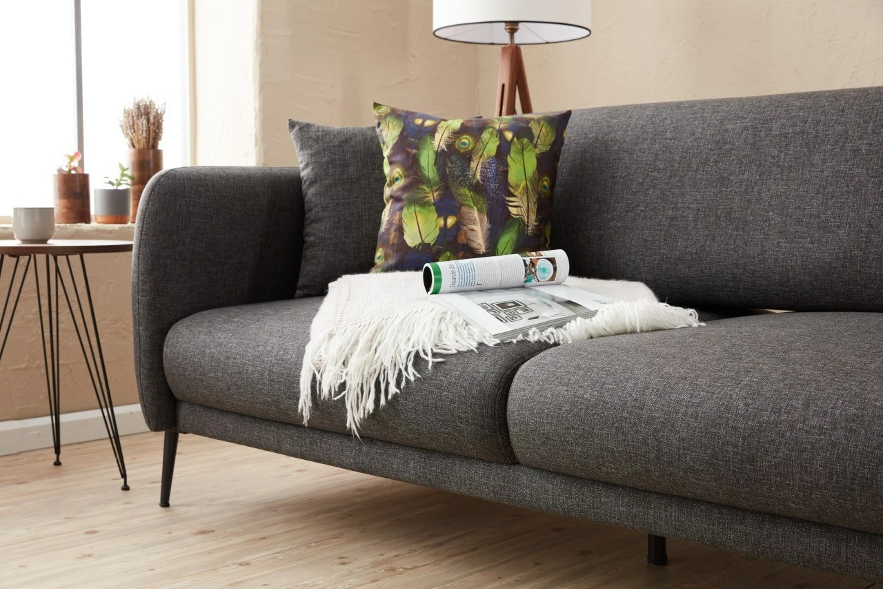 Krevat-sofa treshe Venus, ngjyrë antracit