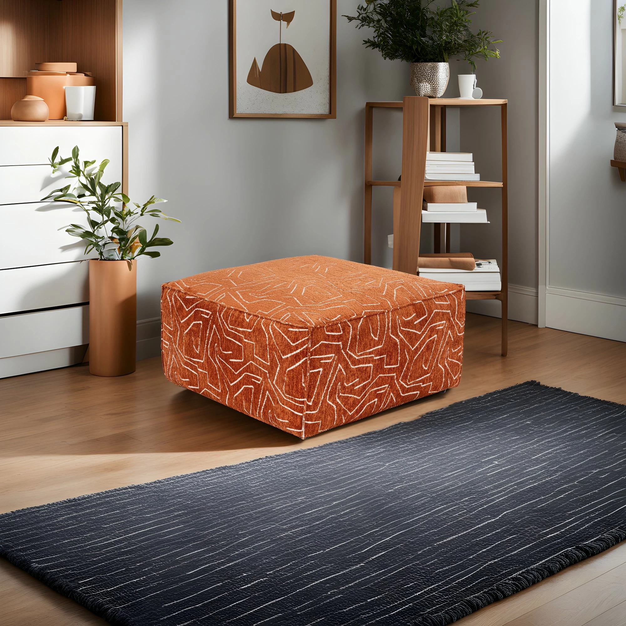 Puf Lora, portokalli, Atelier del Sofa