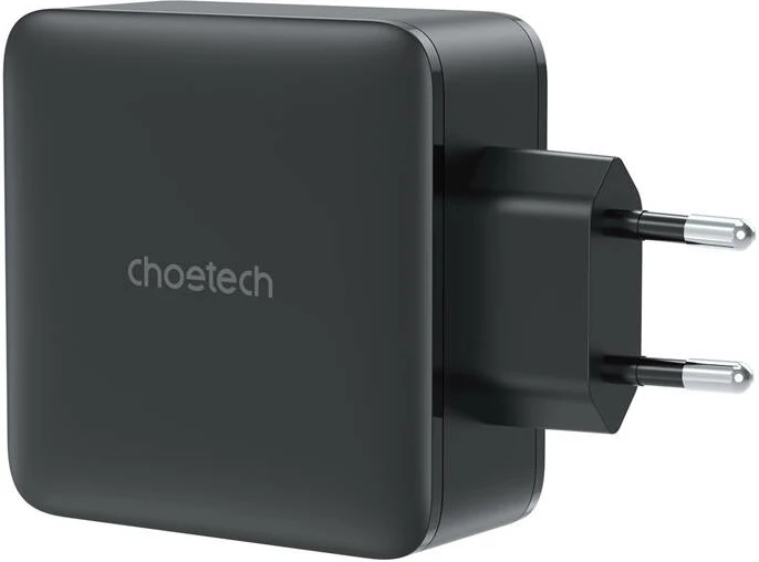 Kasë karikues Choetech PD8005, 100W, GaN, 2x USB-C, 1x USB-A, e zezë