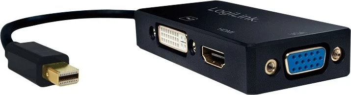 Kabllo përshtatës LogiLink, DisplayPort, HDMI, DVI, i zi