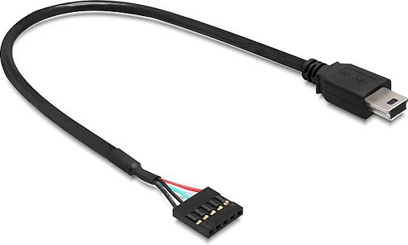 Kabllo USB DeLOCK 83170, Mini-USB B në header USB intern, 0.3m, USB 2.0, e zezë