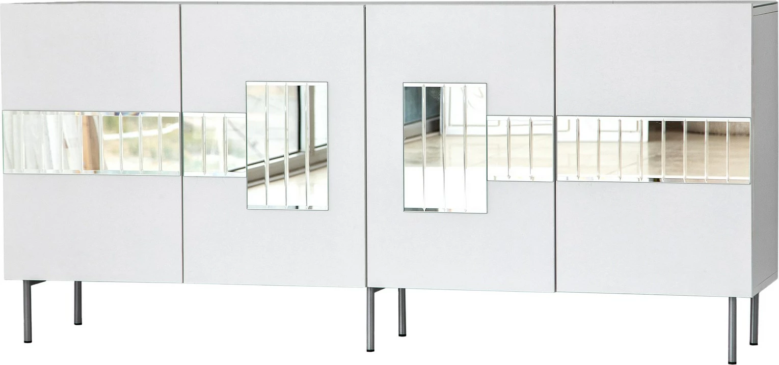 Konsolë Skye Decor, Paris, e bardhë, argjend