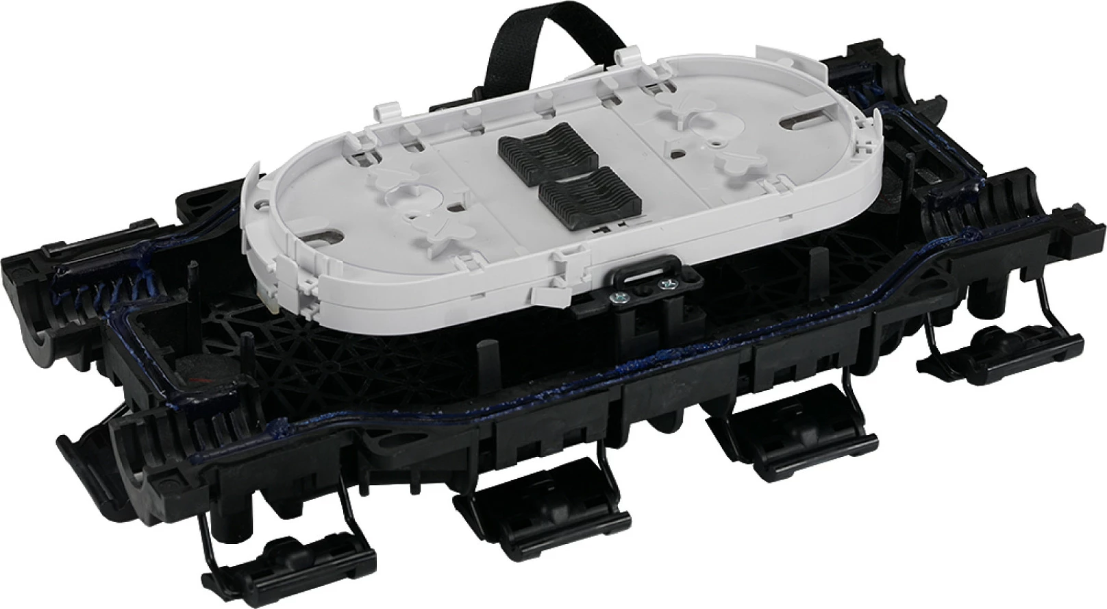 Kuti inline për fibra optike EFB Elektronik 83127.1V2, IP68, deri 24 fije, e zezë