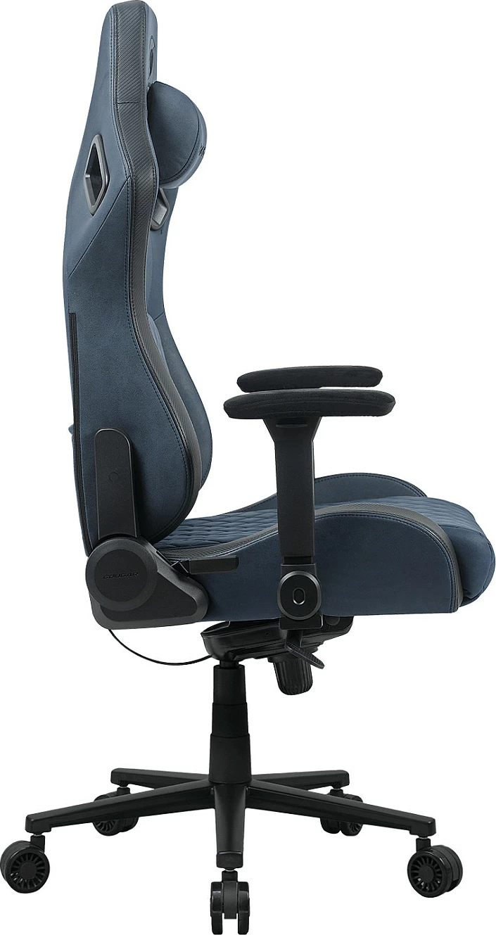 Karrige gaming Cougar Defensor S, 150 kg, 4D mbështetëse krahu, pëlhurë, Navy Blue/Black