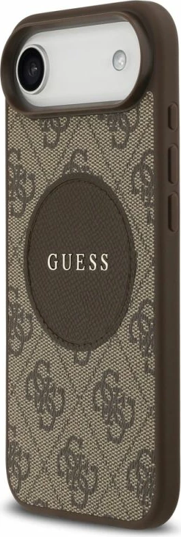 Kapak telefoni Guess 4G Circle Classic Logo MagSafe për iPhone Air, kafe