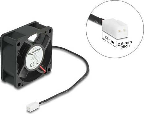 Ventilator axial DeLOCK 60x60x25 mm, 5V DC, 2-pin, i zi