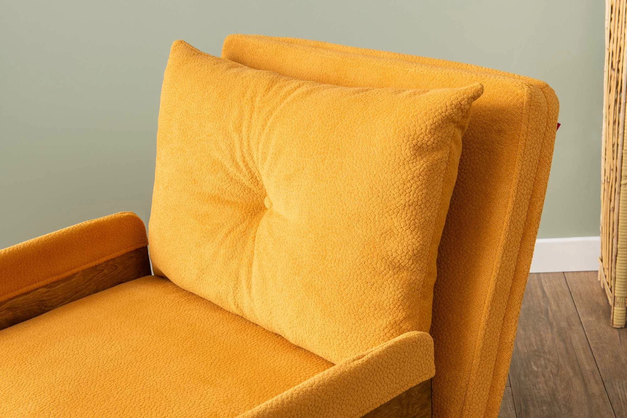 Krevate-karrige një vendës Cosmo, ngjyrë mustardë, Atelier del Sofa