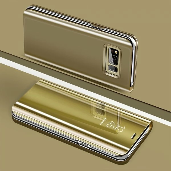 Mbështjellës ONASI Clear View për Samsung Galaxy A70 A705, e artë