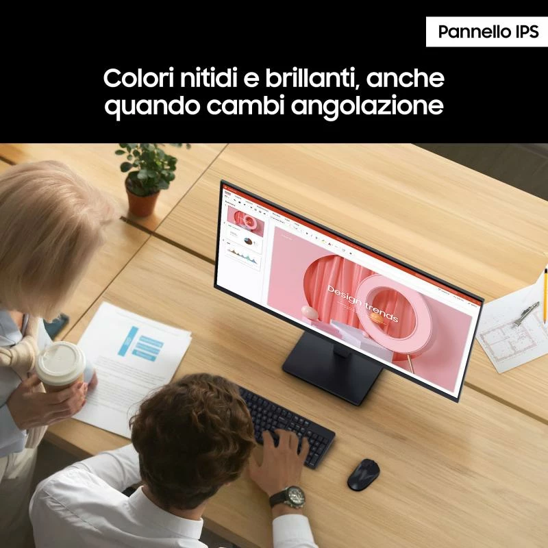 Monitor Samsung LS24D300GAUXEN 24" IPS 100 Hz, e zezë