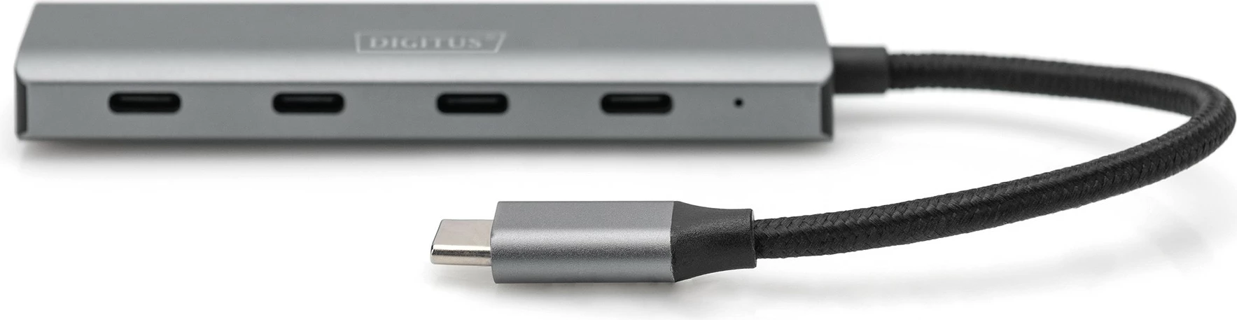 Hub USB-C Digitus, 4 porte, USB 3.2 Gen 1, 5000 Mbit/s, Gri