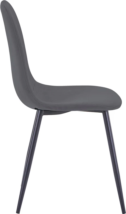 Set tavoline me karrige Bella-Balou, 5 pjesë, MDF, kadife, e zezë-antracit, D120x73cm