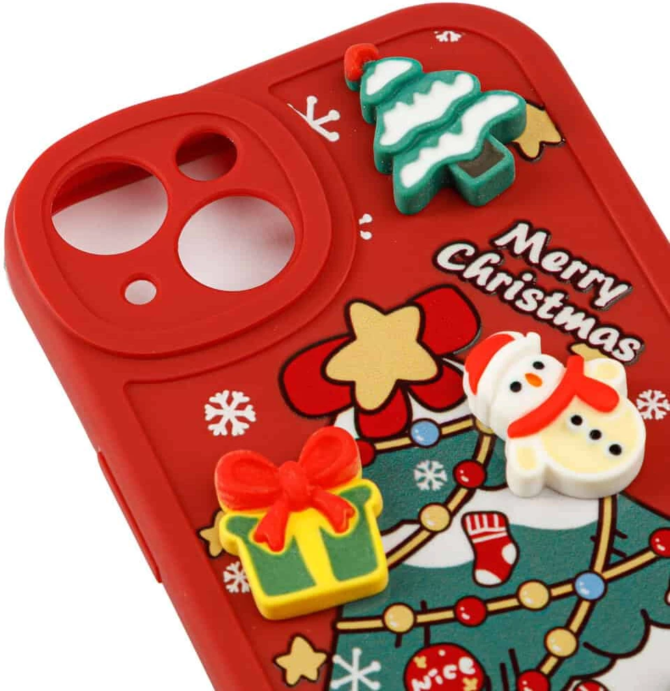 Fotroll për telefon TECH TIME Christmas Edition Cherry Red (IP14PROMAX)