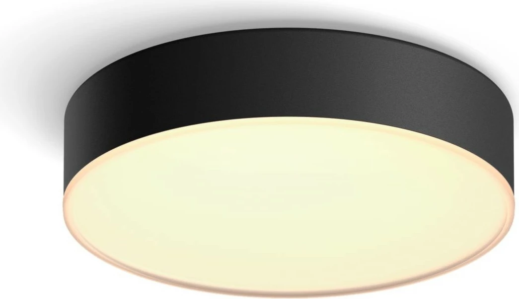 Llambë tavani smart Philips Hue Enrave Small, LED 9.6W, 2200-6500K, Bluetooth/Zigbee, 1220 lm, e zezë