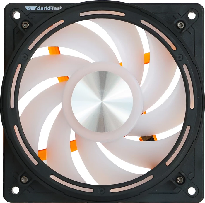 Ventilator ftohës kompjuteri, Darkflash DE8, 120 mm ARGB 5V, 4-pin PWM, zi, set 1 copë