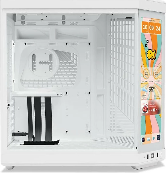 Kasë HYTE Y70 Touch Infinite, Midi Tower, ekran me prekje, Snow White