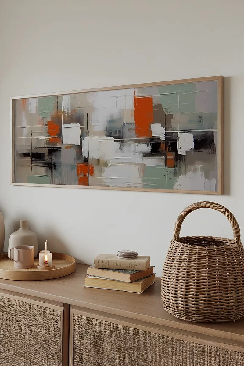 Pikturë dekorative me kornizë, Wallity, Artsmdfyty26-50120, shumëngjyrëshe, 50x120cm