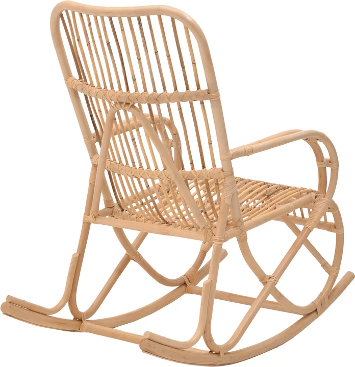 Karrige lëkundëse Cormeny ngjyrë natyrale rattan 108x71x103cm