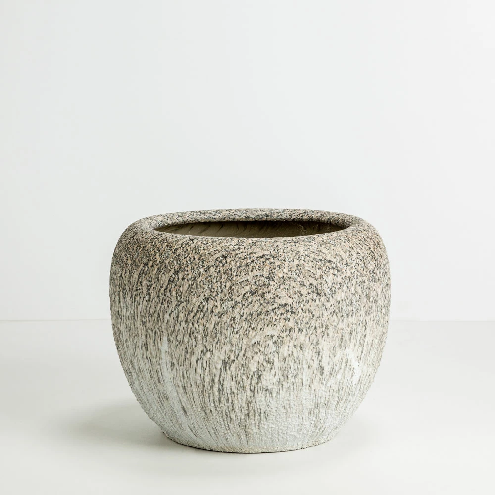 Set dy vazo KANCHE, qeramikë, bezhë e zezë, 48x48x39