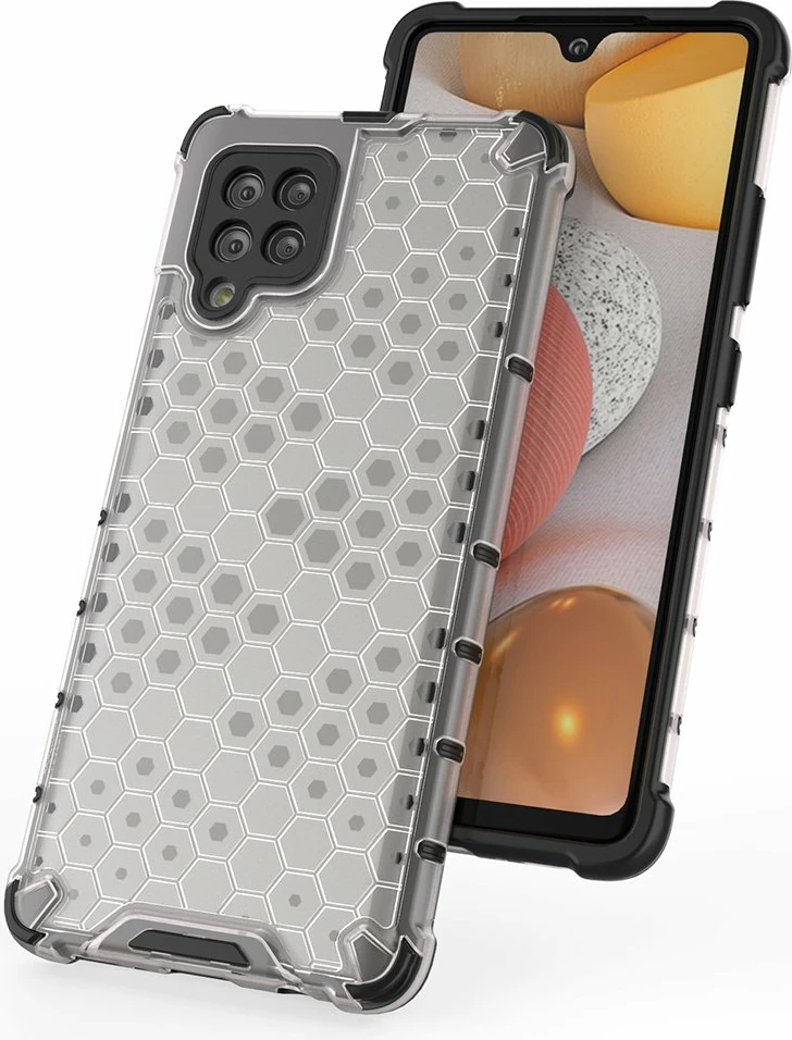 Mbështjellës Hurtel Honeycomb Case për Samsung Galaxy A42 5G, i zi