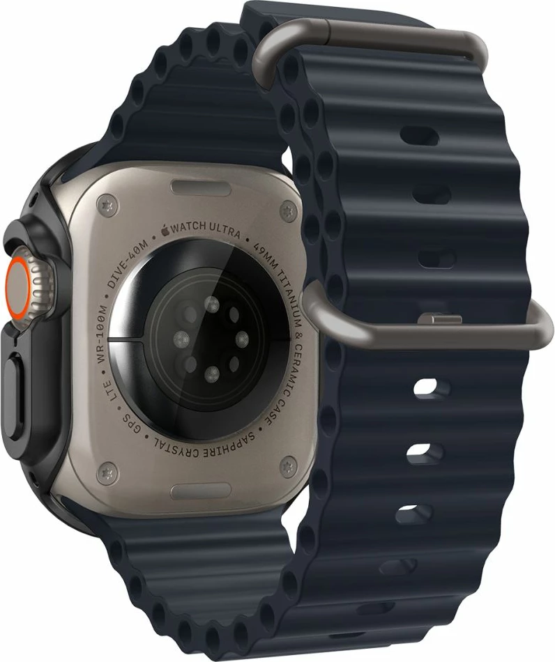 Mbështjellës Spigen Thin Fit për Apple Watch Ultra 49mm, Zi