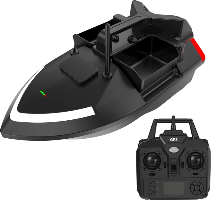 Barkë karremi Flytec V020 GPS 12000mAh 500m rreze 3 dhoma e zezë