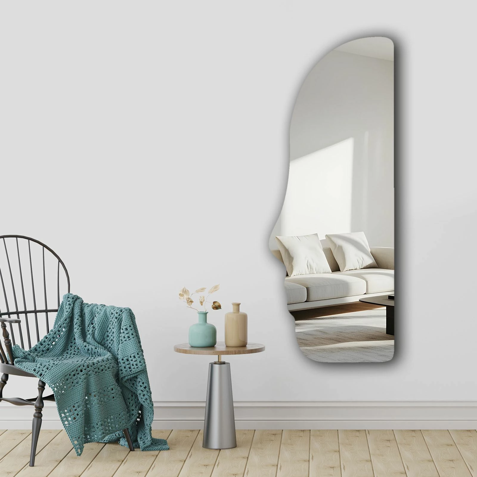Pasqyrë dekorative Skye Decor, shumëngjyrëshe, 52x135cm, 52135Ayna-008