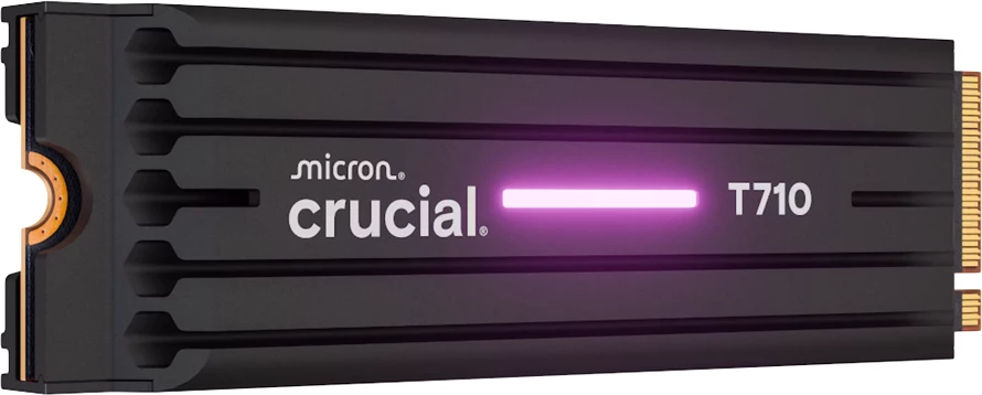 SSD CRUCIAL T710 4TB PCIe Gen5 NVMe M.2 2280 me heatsink, e zezë
