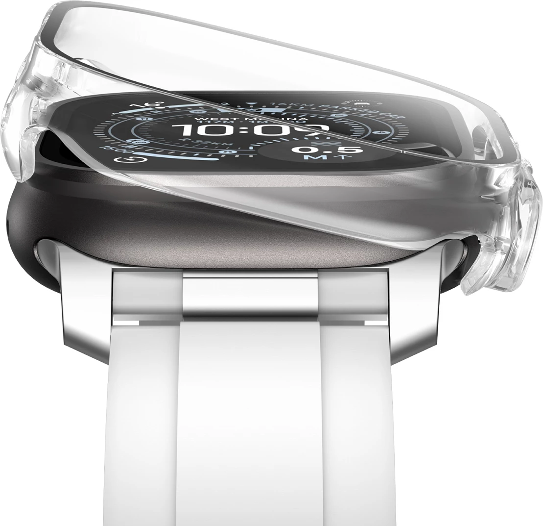 Mbrojtës ekrani xhami me mbështjellës, AmazingThing Radix FullGuard, për Apple Watch Ultra 3 49mm, transparent