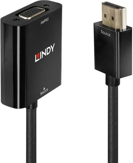 Adapter Lindy HDMI në VGA 10cm zi