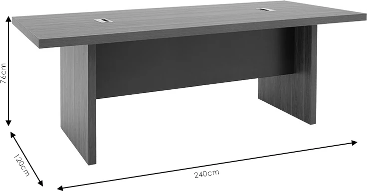 Tavolinë konference Oscar 5cm arre-antracit 240x120x76cm