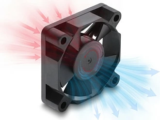 Ventilator për kasë DeLOCK 35x35x10mm, 12V, 3-pin, 11000 RPM, i zi