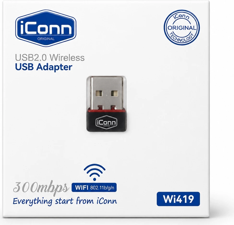 Antenë USB WiFi Marrëse (Nano Adapter) iConn Wi419 300Mbps