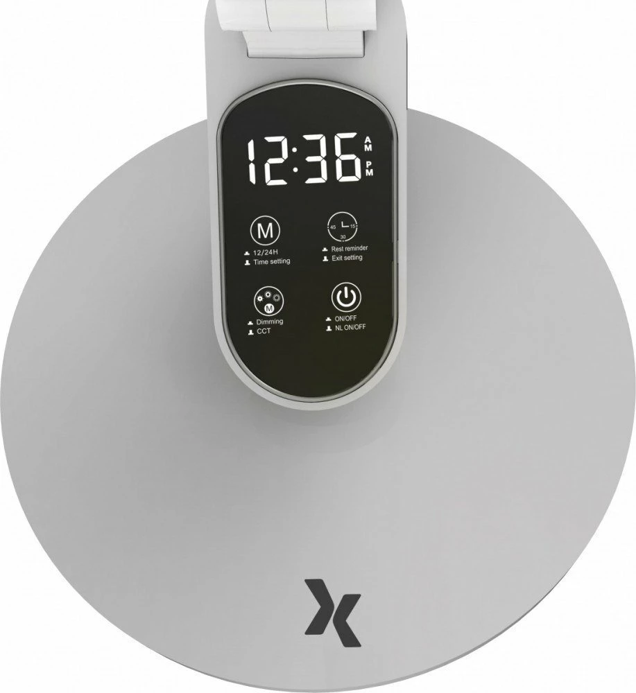 Lampë tavoline Maxcom ML5100 LED 10W 820 lm me touch, orë dhe timer, e bardhë