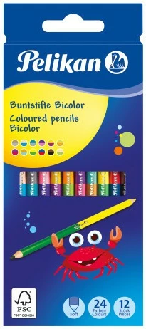 Set lapsash ngjyrash Pelikan 700146, 12 copë, multingjyrëshe