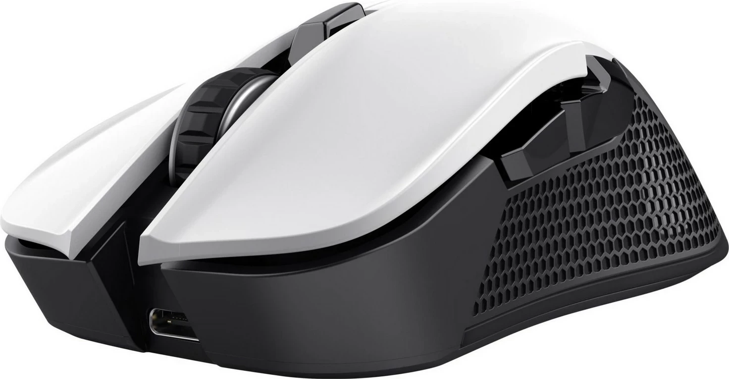 Maus wireless Trust GXT 923 Ybar, 7200 DPI, 6 taste, e bardhë