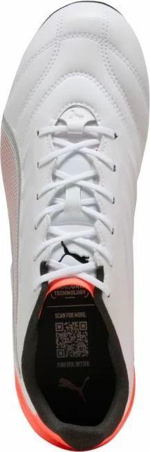 Atlete futbolli për meshkuj Puma, të bardha-portokalli