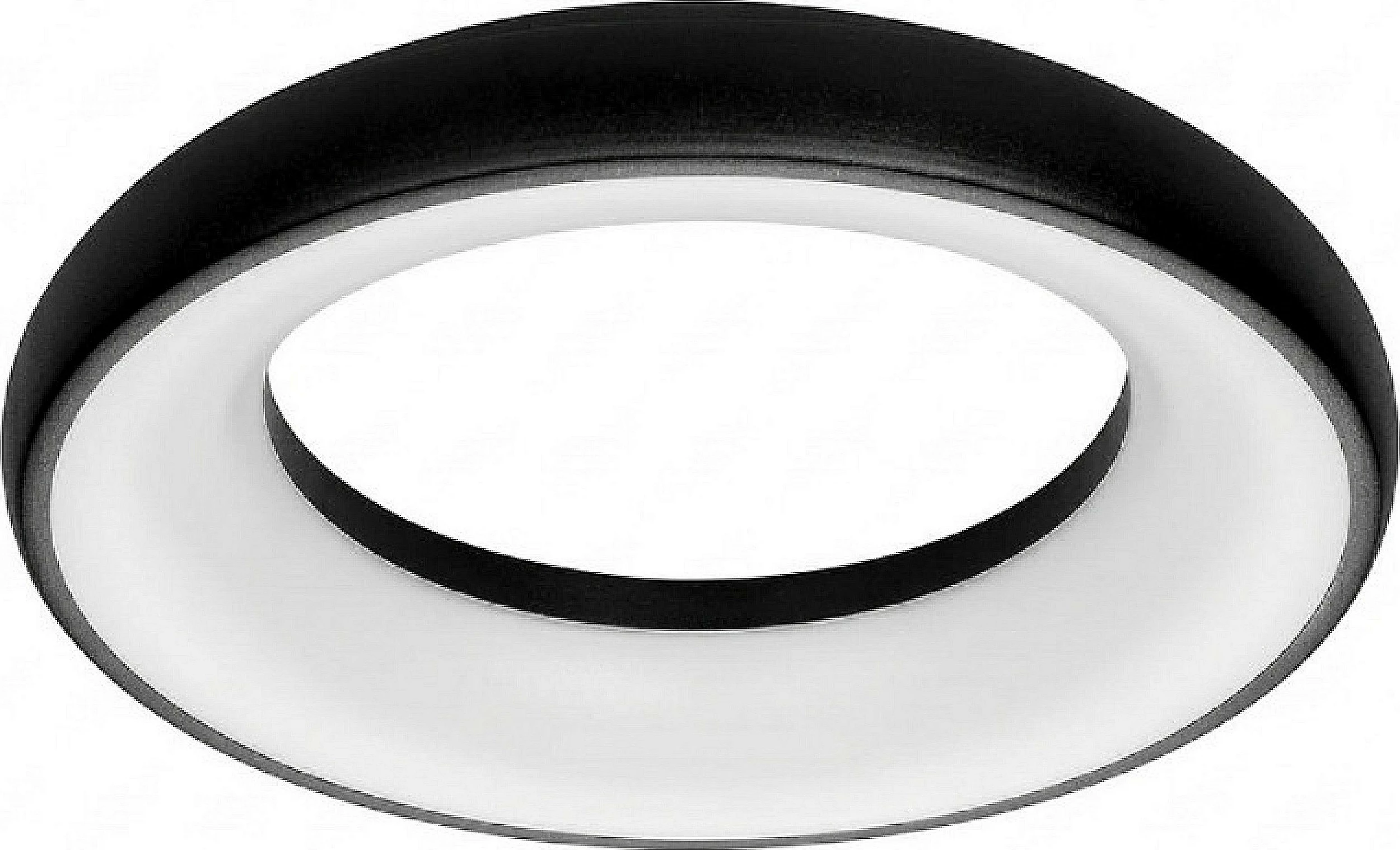 Llambë LED plafon Synergy21 Donut, 25W, dritë neutrale, e zezë