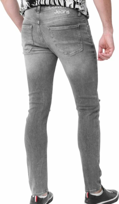 Pantallona jeans për meshkuj Calvin Klein, të hirtë