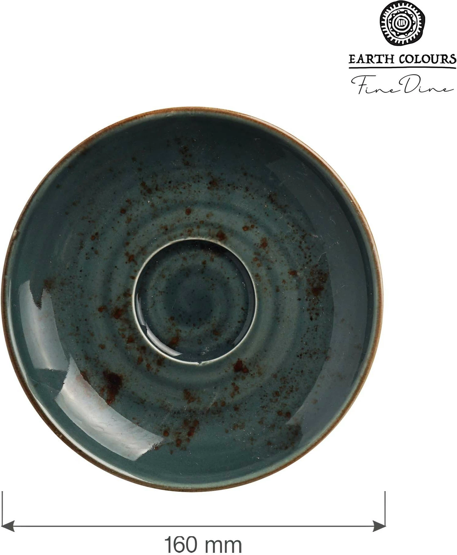 Pjatëz cappuccino Fine Dine Arando 160mm porcelan, Gri, set 6 copë