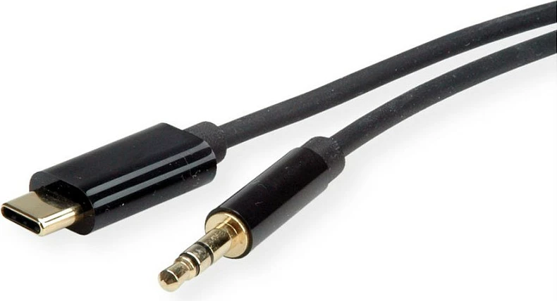 Kabllo audio ROLINE 12033218, USB-C në 3.5mm, 3 m, e zezë