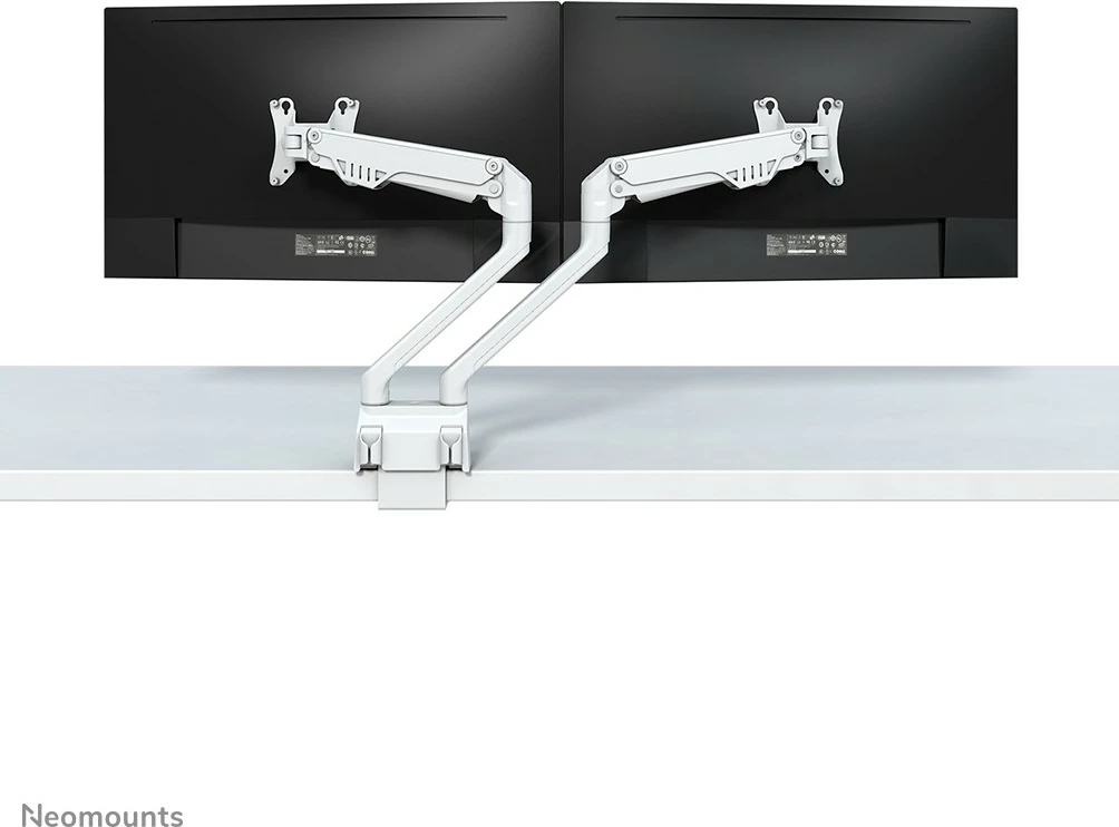 Krah monitori Neomounts FPMA-D750DWHITE2, për 2 ekrane, rregullim me gaz, i bardhë