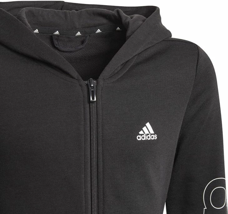 Duks me kapuç për vajza adidas, i zi [Madhësia: 164 cm]