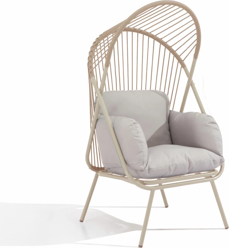 Karrige e ulët Sun, bezhë, 75x69x135.5cm